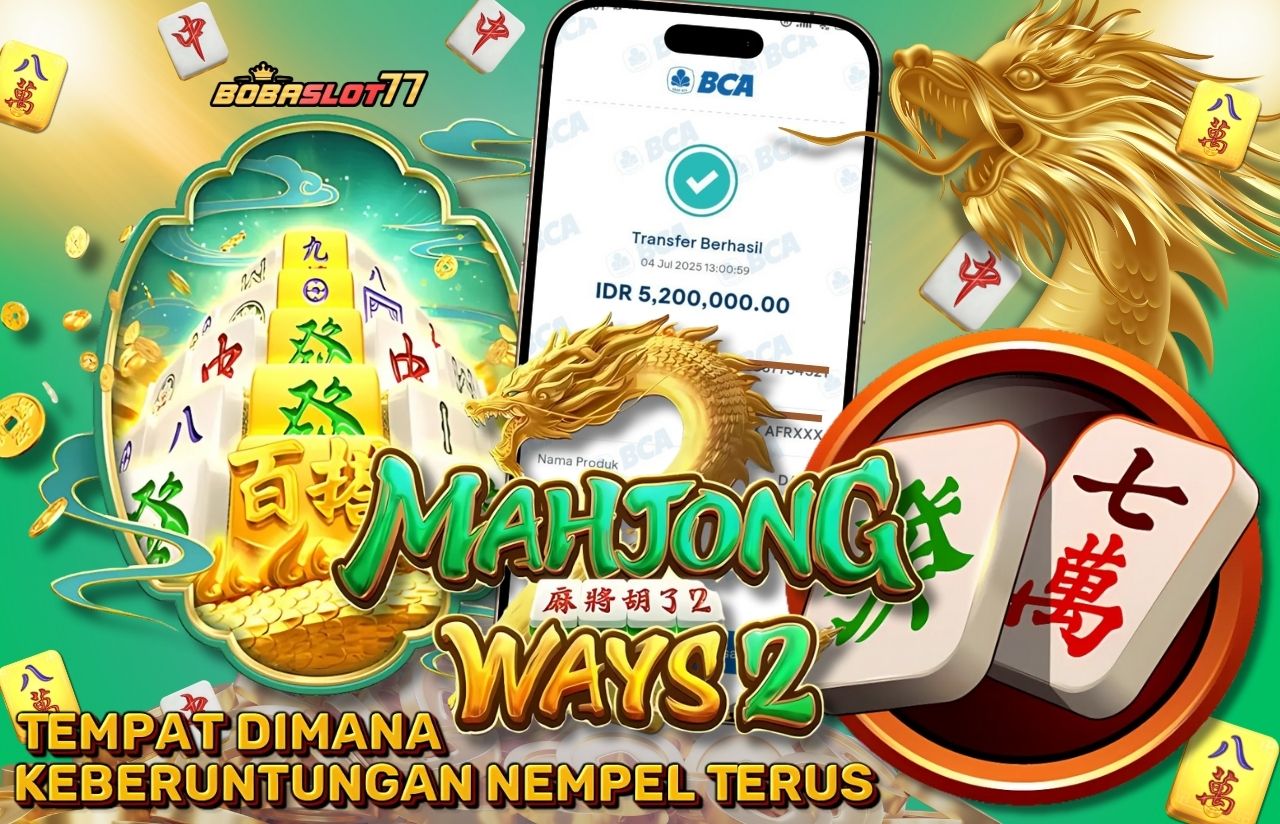 Selamat kepada user id : ri***t Wede Rp 5.200.000 di Game MAHJONG WAYS2 PG SOFT Cair Gk Sampe 1 Menit! Menang Mudah di Bobaslot77